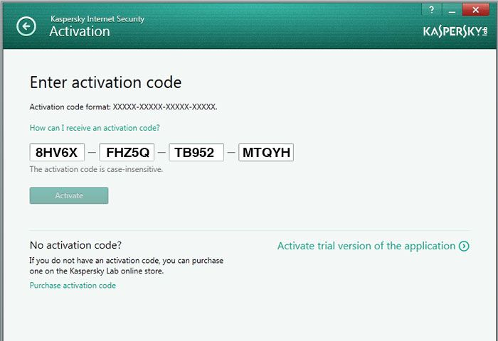 kaspersky activation code for android
